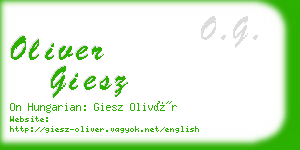 oliver giesz business card